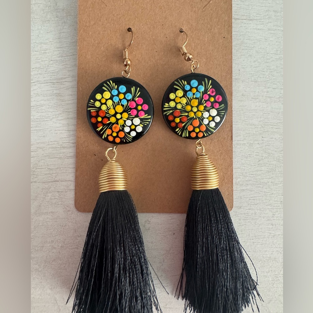 Black Fiesta Earrings